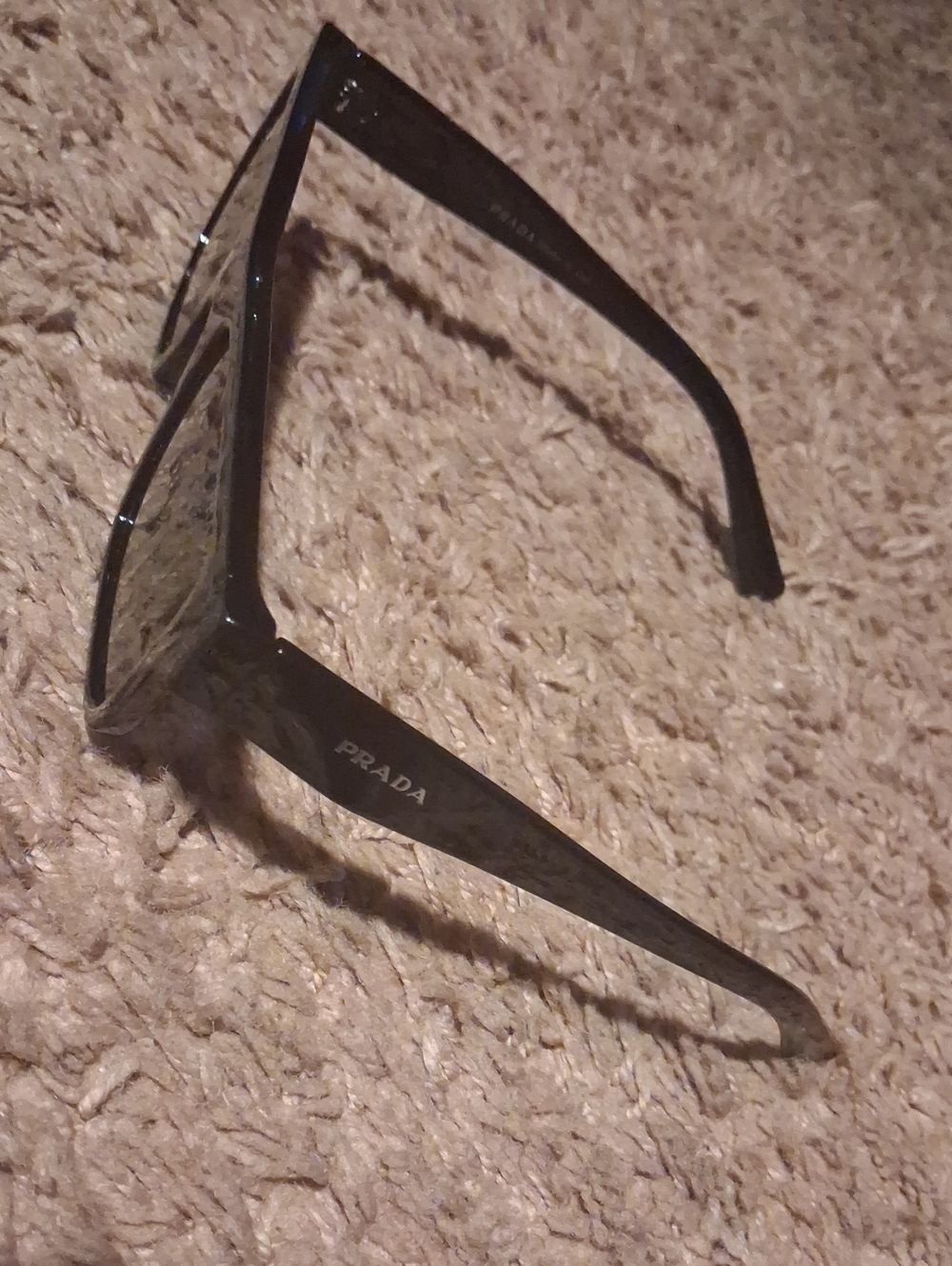 Prada Black Marble-Effect Men's Sunglasses